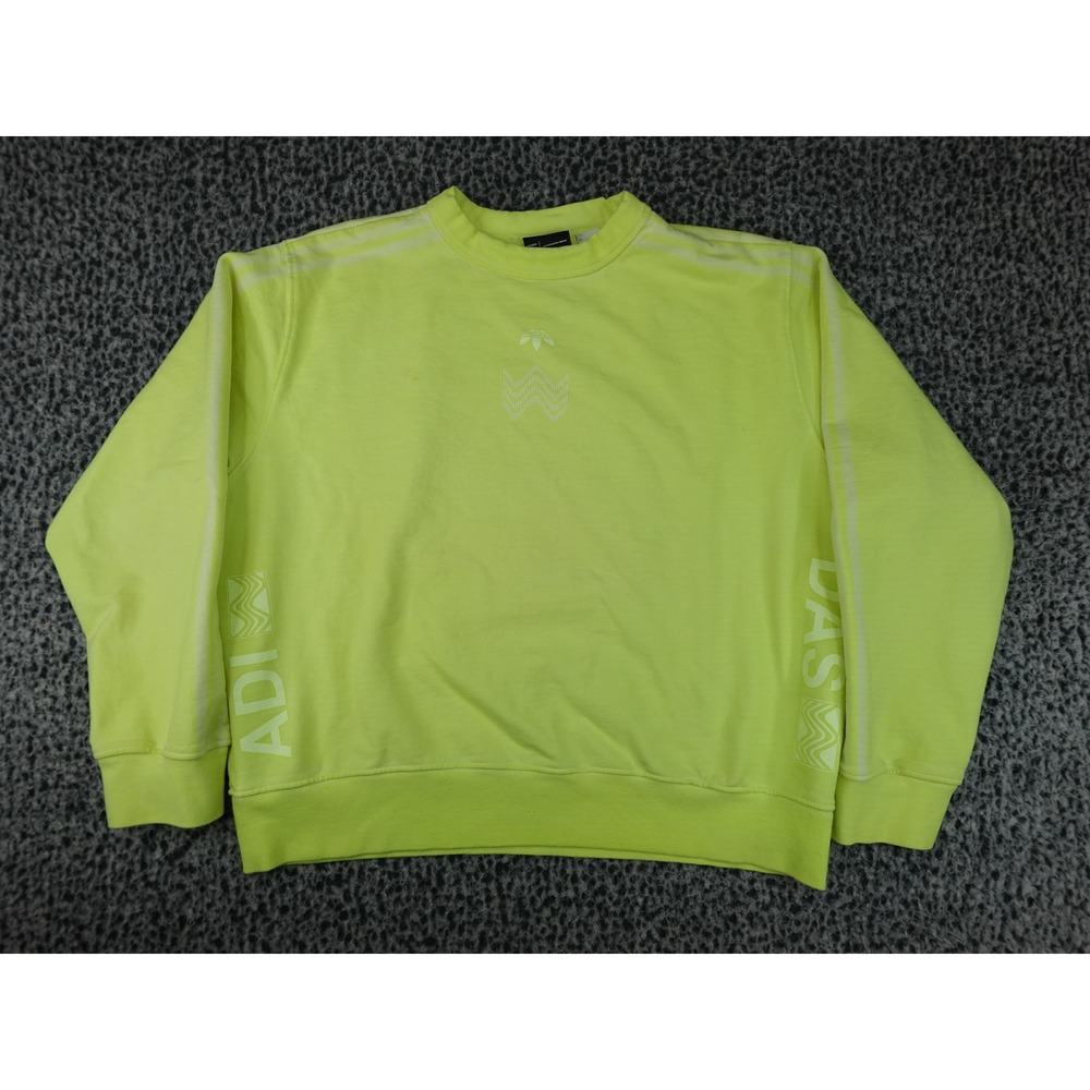 Adidas Alexander Wang Sweatshirt Mens Medium Neon Yellow Alt Dimension CG1999